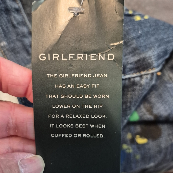 Ralph Lauren Paint Splatter Girlfriend Jeans - Size 14 - Picture 9 of 10